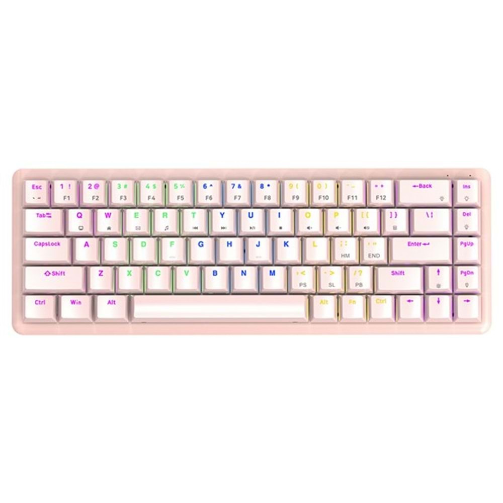 RAMPAGE Rebel Kablolu USB Q Trk Pembe Gaming Klavye Mouse