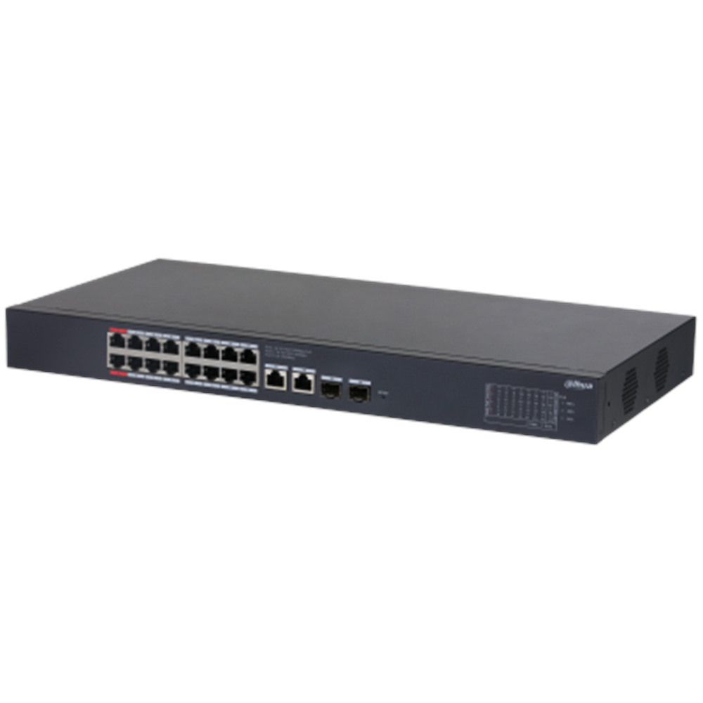 DAHUA 16port PoE 240w 2-SFP 2-Uplink Gigabit Cloud Yönetilebilir Switch CS4220-16GT-240