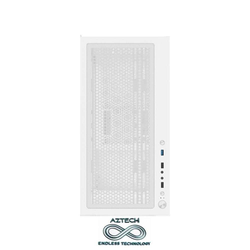 AZTECH AZT101 W Gaming Mid-Tower PC Kasası Beyaz