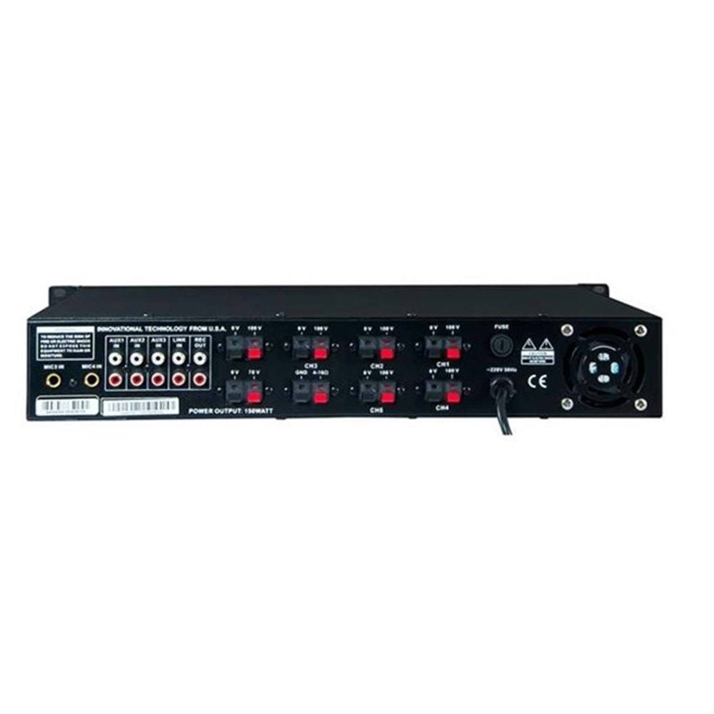 WESTA WM-250UT 6-bölgeli 250W Mikser Amfi 100V
