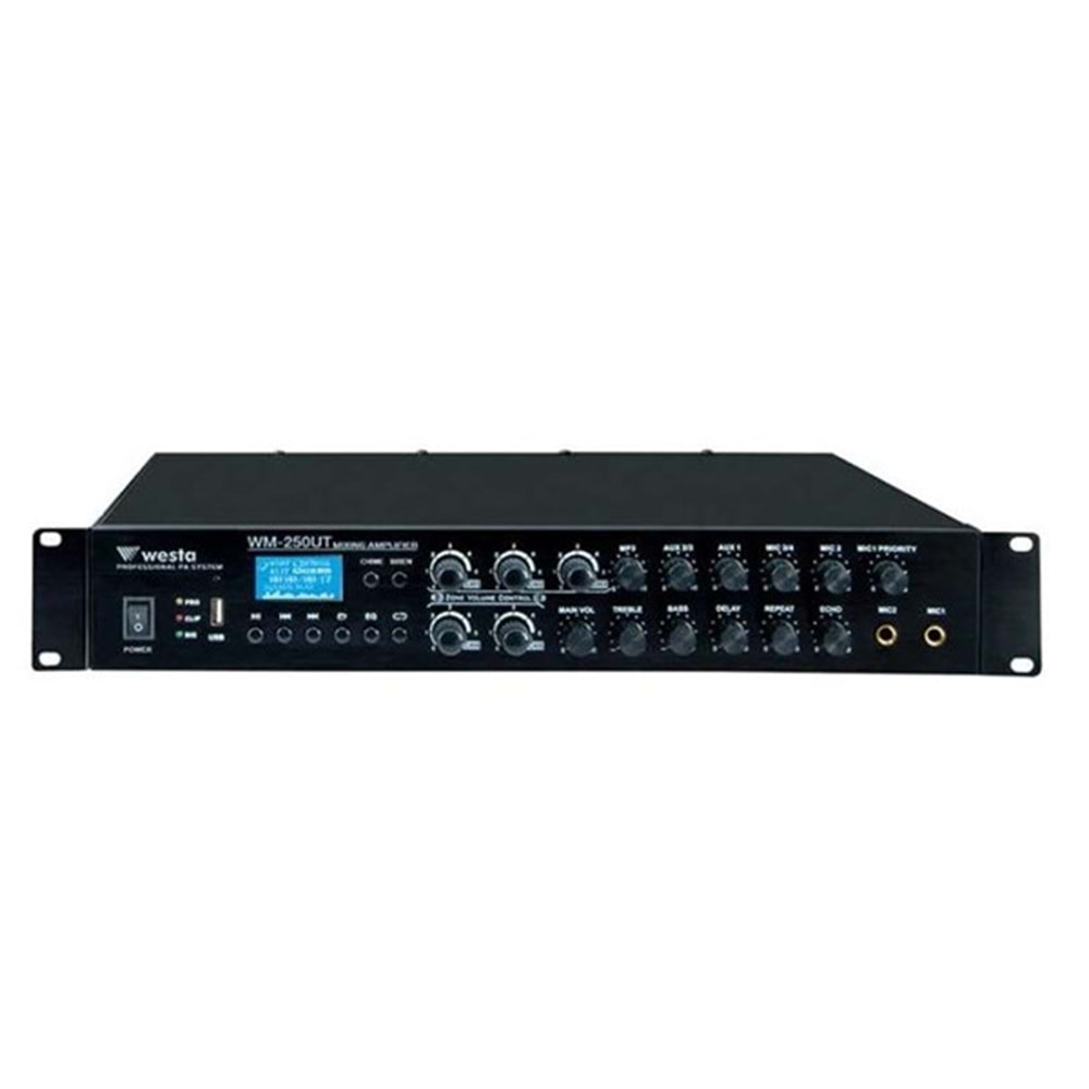 WESTA WM-250UT 6-bölgeli 250W Mikser Amfi 100V