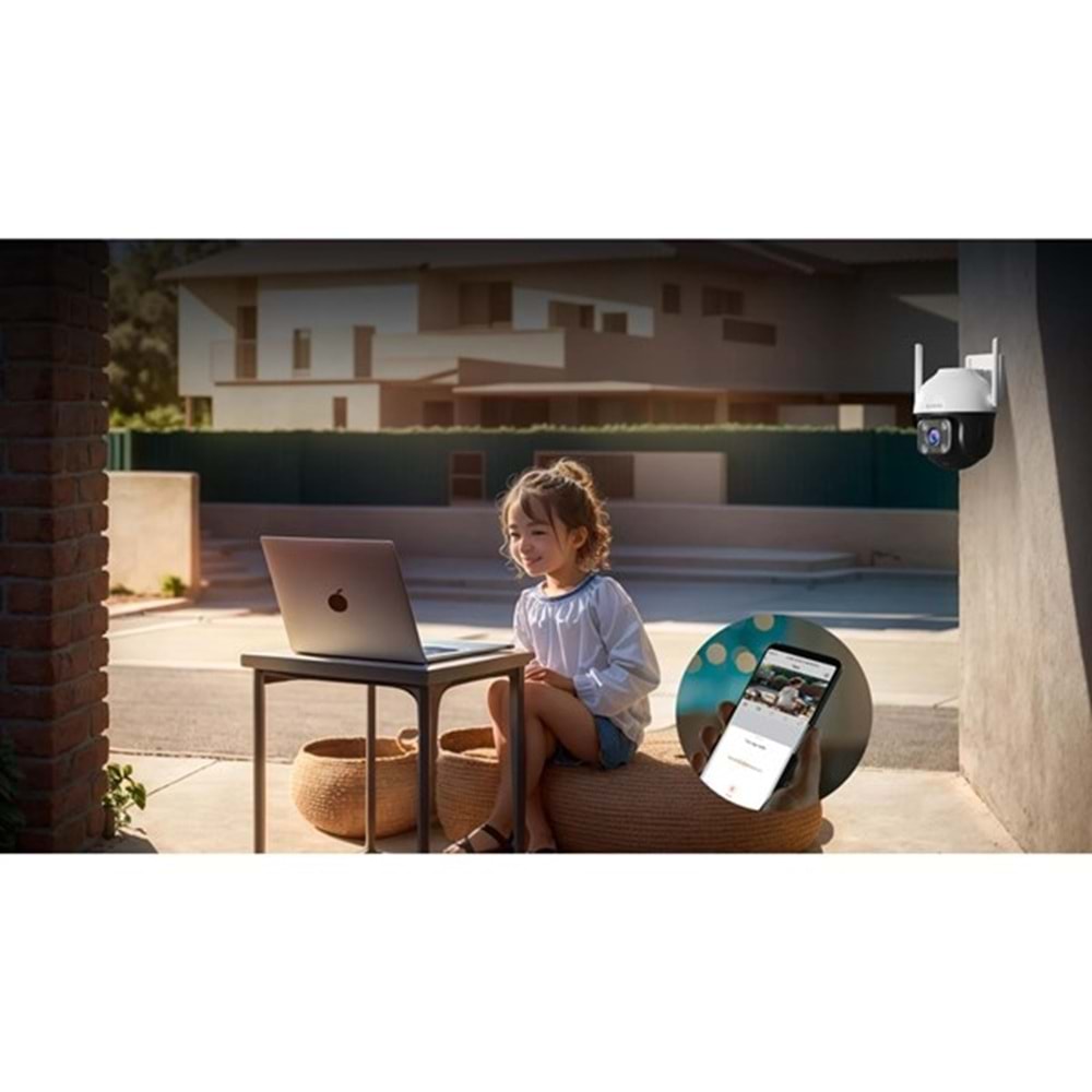 TENDA 4MP 4mm Wıfı Kablosuz IP Kamera Sesli CH7