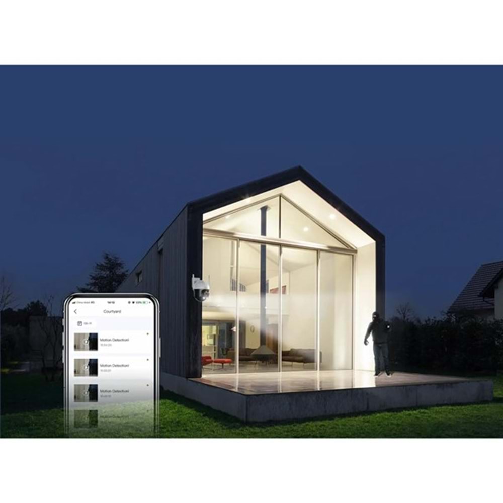 TENDA 4MP 4mm Wıfı Kablosuz IP Kamera Sesli CH7