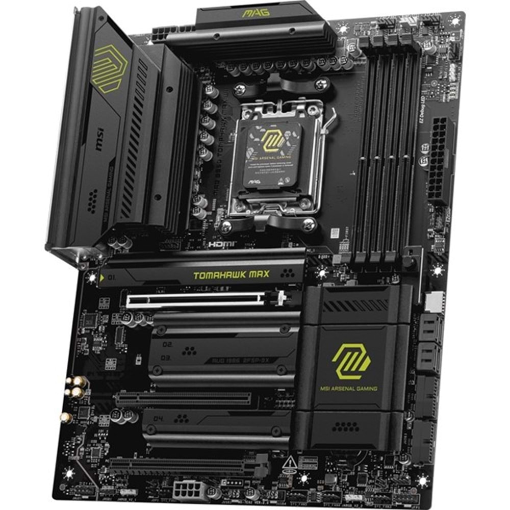 MSI MAG B850 TOMAHAWK MAX WIFI7 DDR5 HDMI-USBC DP PCIE 5.0 AM5 ATX