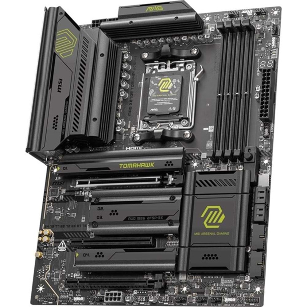 MSI MAG X870E TOMAHAWK DDR5 HDMI DP PCIe 16X v5.0 AM5 ATX