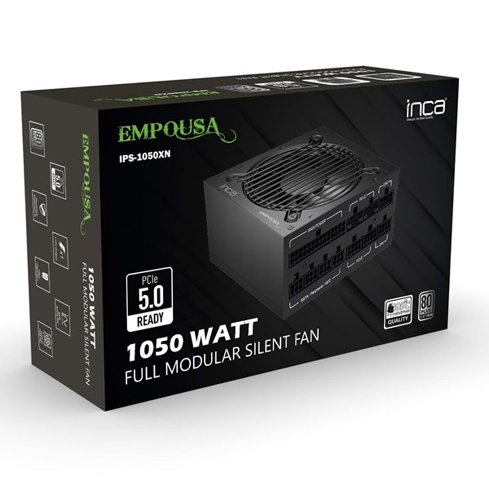 INCA 1000W 80+ PLATINUM EMPOUSA IPS-1050XN PCIe5.0 Tam Modüler Power Supply