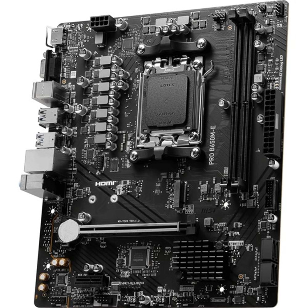 MSI PRO B650M-E DDR5 HDMI PCIE 4.0 AM5 mATX