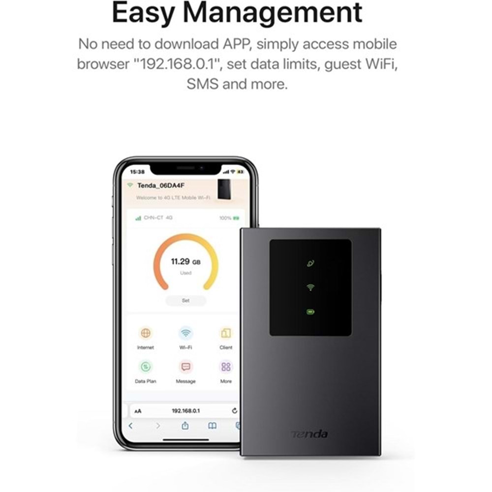 TENDA MF3 WIFI6 Dual Band Mobil 4G LTE Router Bataryalı