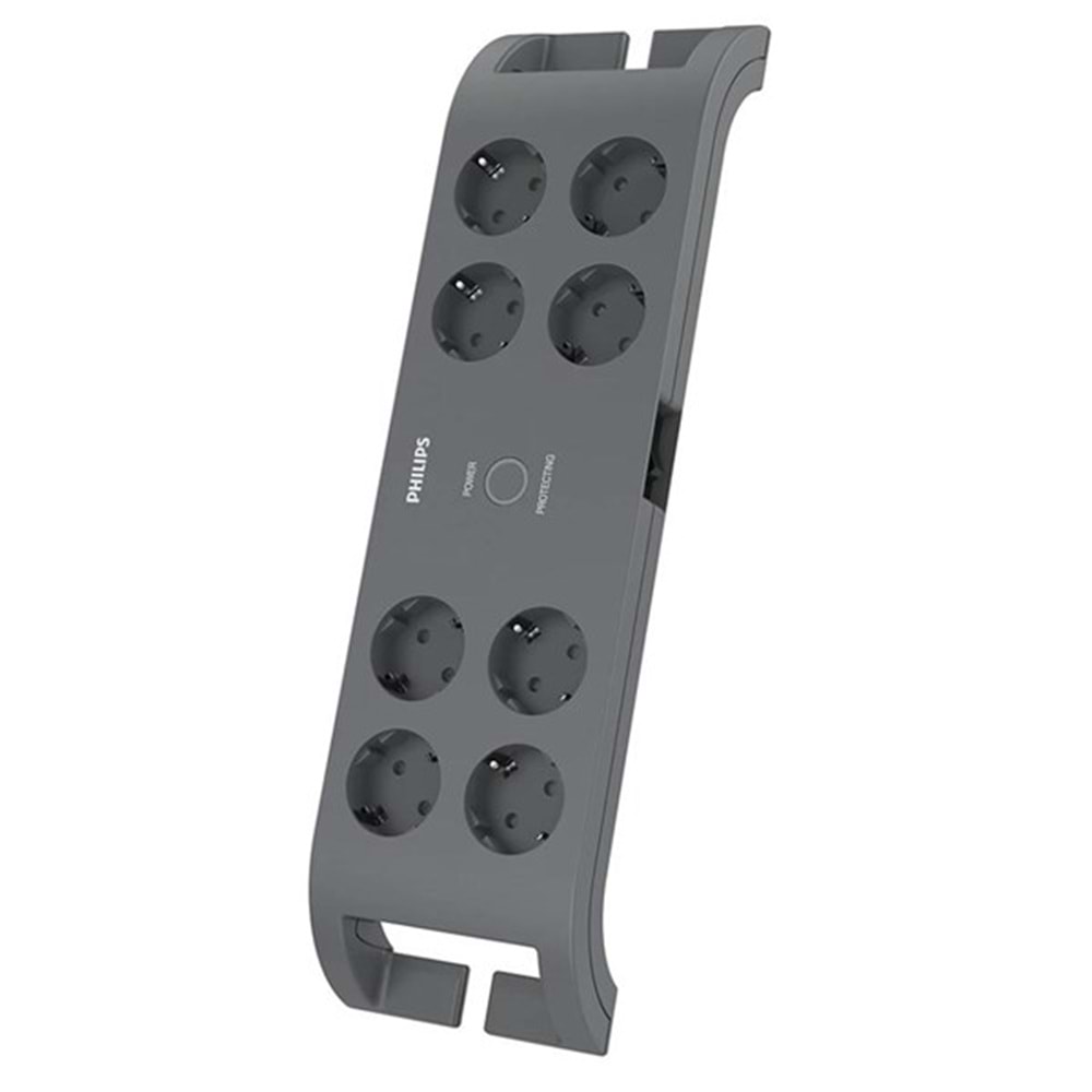 PHILIPS 8-li SPN3180A/62 900 Joules Akım Koruma Prizi Gri