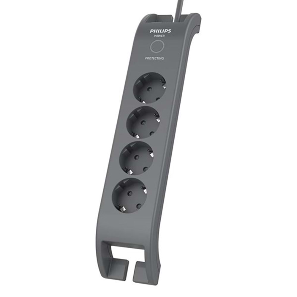 PHILIPS 4-lü SPN3140A/62 900 Joules Akım Koruma Prizi Gri
