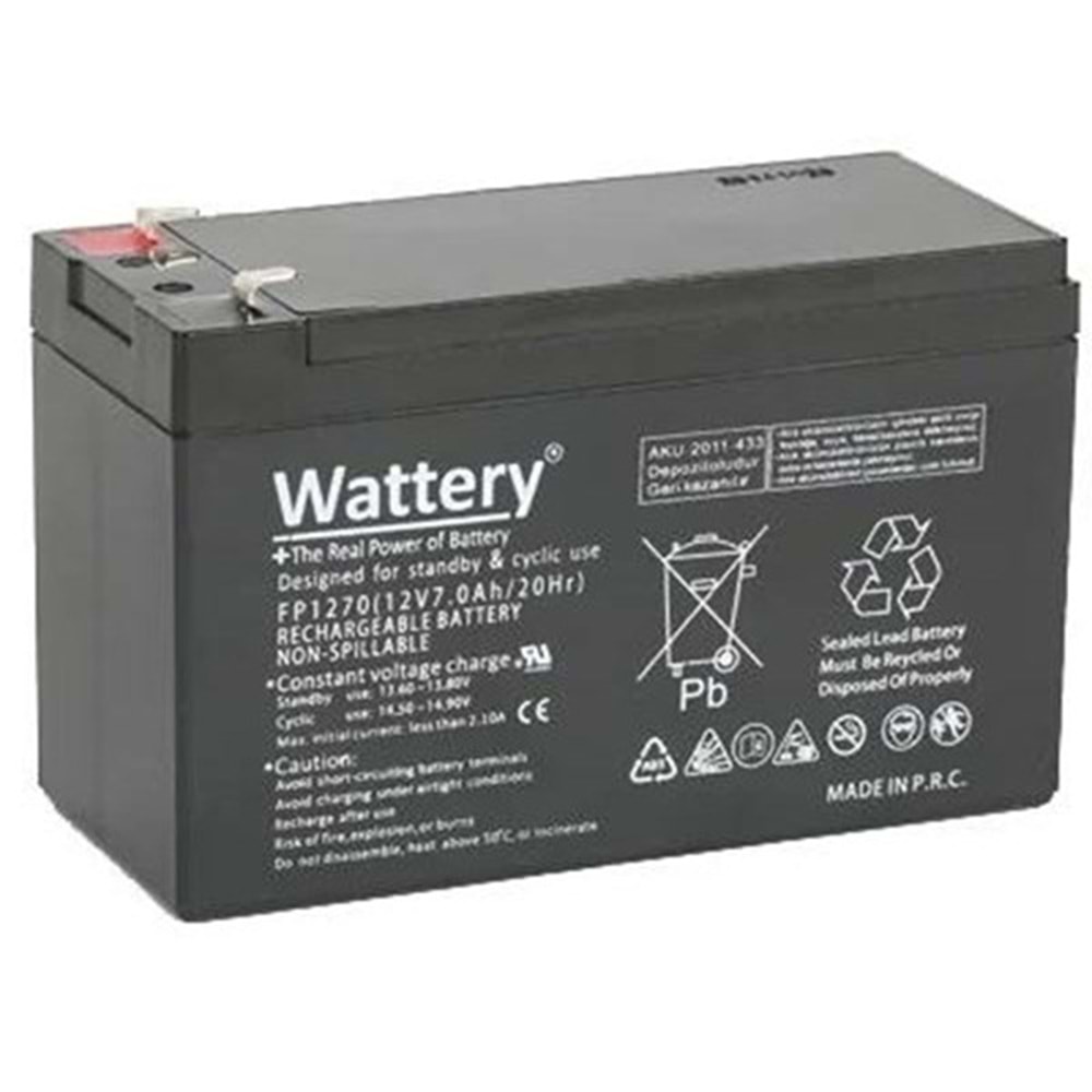 YLD 12v 7amper MYA-127 Kuru Tip Akü