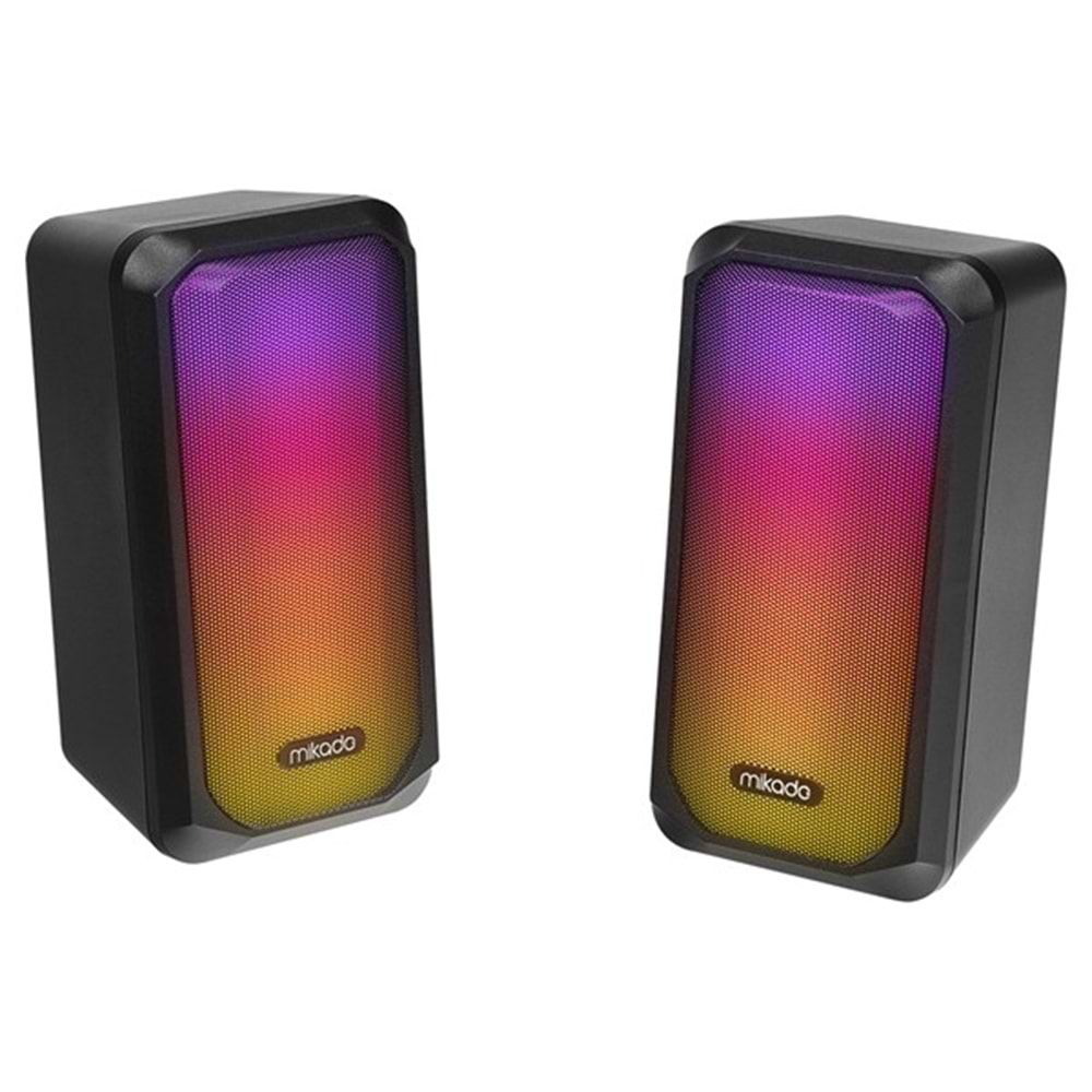 MIKADO MD-356 Siyah Hoparlör RGB Ledli