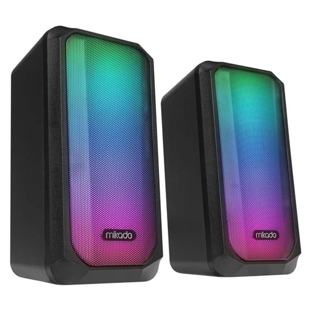 MIKADO MD-356 Siyah Hoparlör RGB Ledli