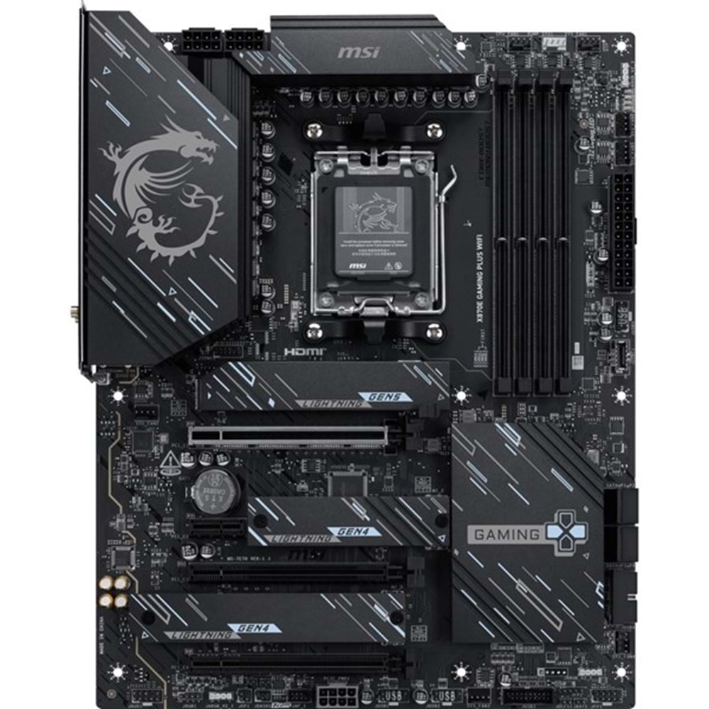 MSI X870E GAMING PLUS WIFI7 DDR5 HDMI TYPE-C PCIE 5.0 AM5 ATX
