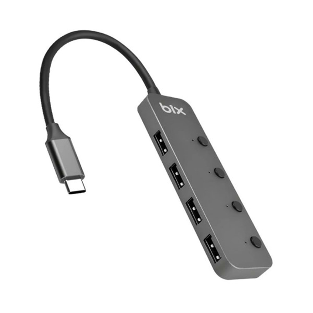 BIX BX20HB 4 port Type C USB Dönüştürücü Hub