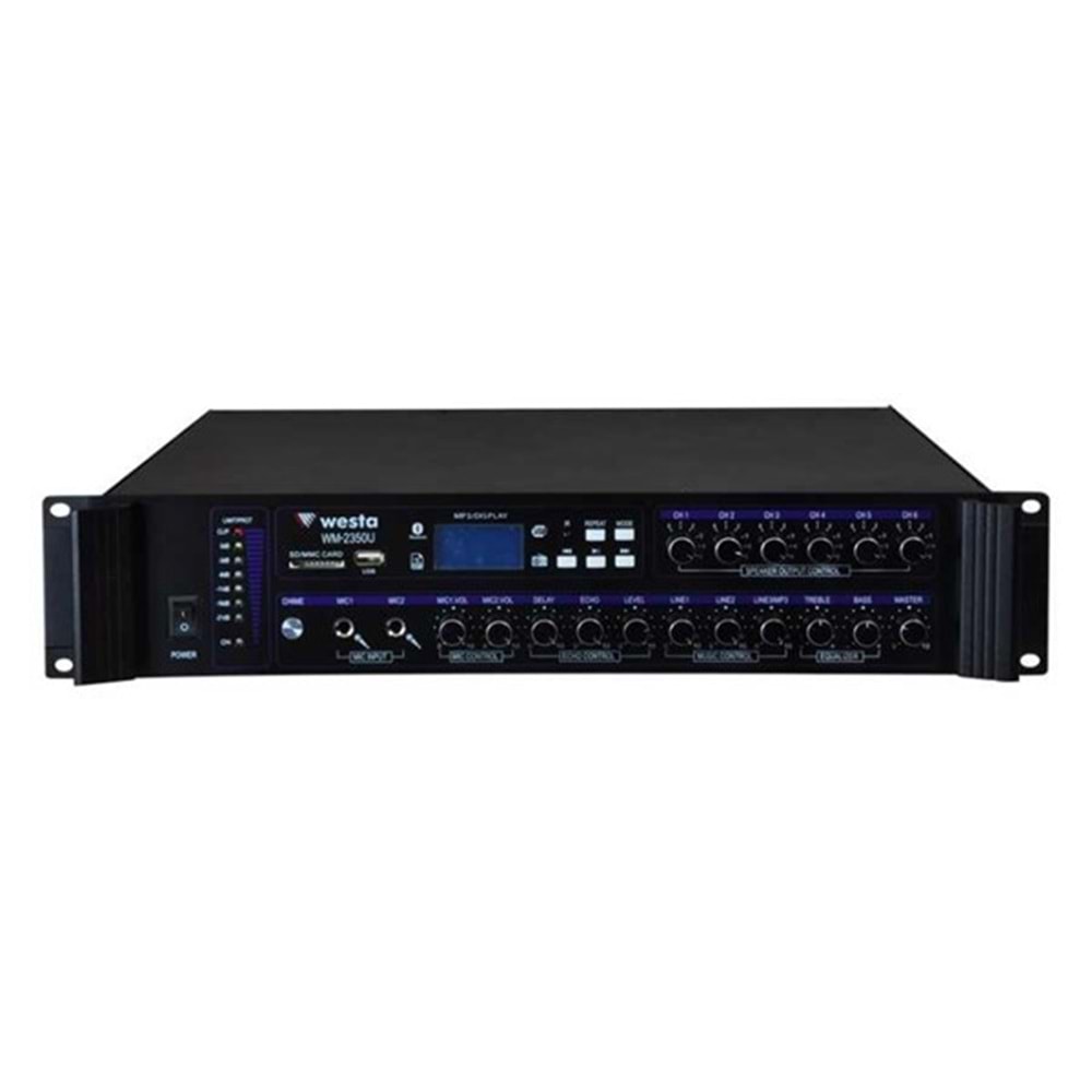 WESTA WM-2350U 6-bölgeli 100V-350w Mixer Amfi