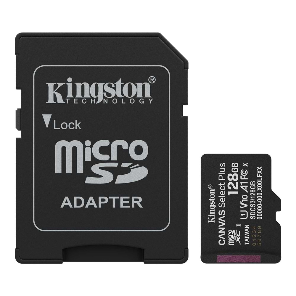 KINGSTON 128GB Micro SD Kart Canvas Select Plus SDCS3/128GB