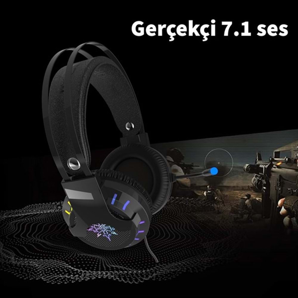INCA 7.1 USB RGB Siyah Gaming Kulaklık IGK-X10