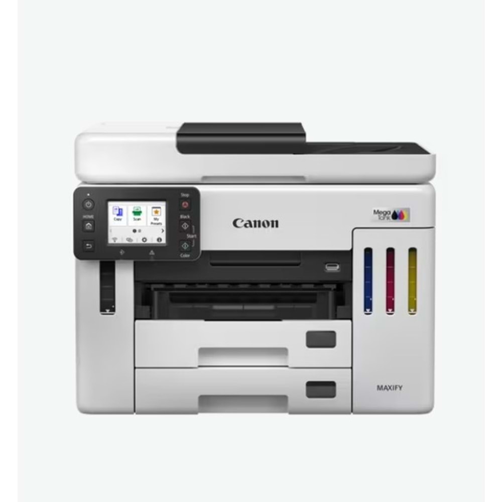CANON A4 Renkli MAXIFY GX7140 Çok Fonksiyonlu Tanklı Yazıcı Tarayıcı Fotokopi USB 2.0,Ethernet,Kablosuz
