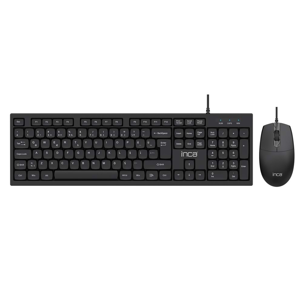 INCA IMK-376T Kablolu USB Q Trk Siyah Klavye - Mouse Set
