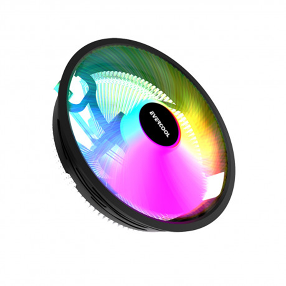 EVERCOOL 120mm CS-02 Rainbow Hava Soğutmalı AM5-1700p İşlemci Fanı