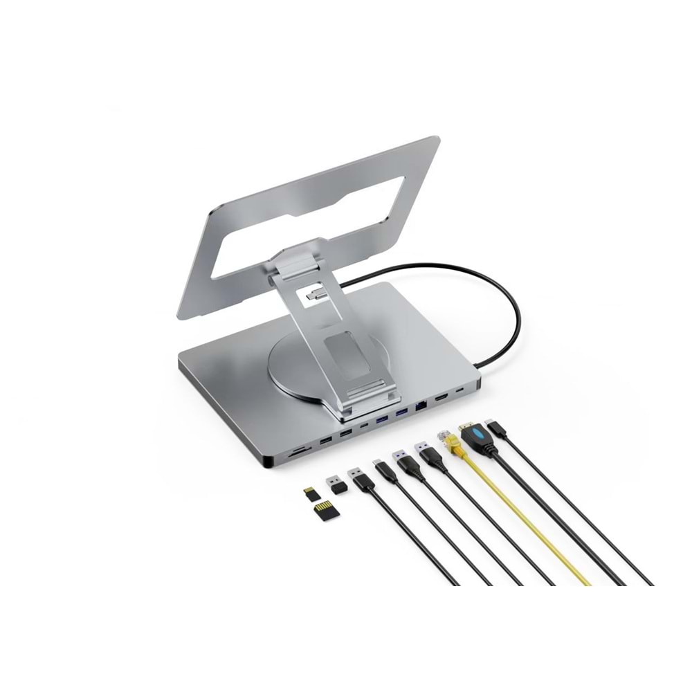 Codegen 10 in 1 Çok Fonksiyonlu Type-C Hub Notebook Macbook Standı Usb-C Docking Station NSC-101
