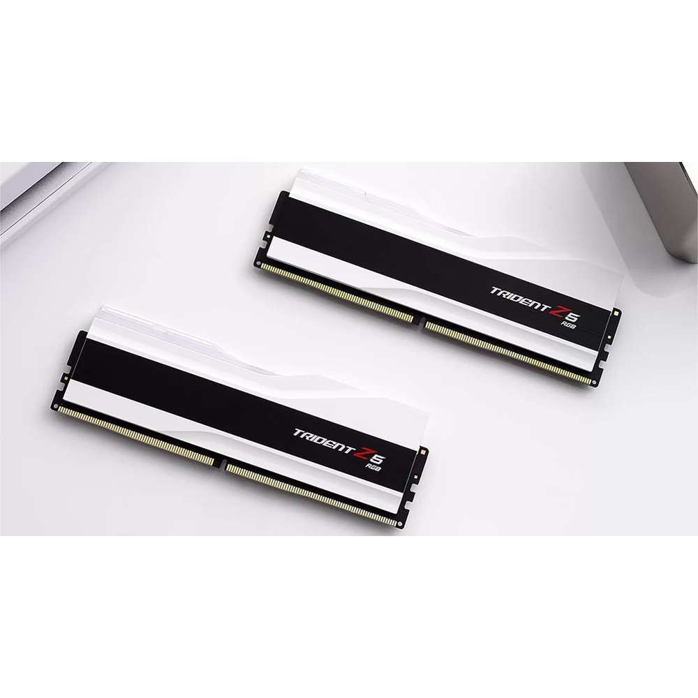 GSKILL 32GB (2X 16GB) DDR5 6000MHZ CL36 DUAL KIT RGB PC RAM TRIDENT Z5 F5-6000J3636F16GX2-TZ5RW BEYAZ
