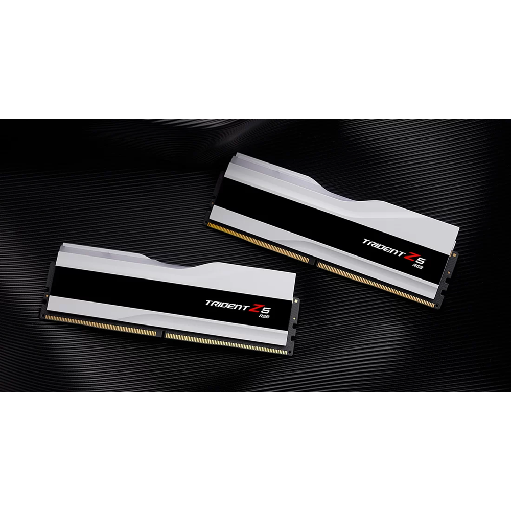 GSKILL 32GB (2X 16GB) DDR5 6000MHZ CL36 DUAL KIT RGB PC RAM TRIDENT Z5 F5-6000J3636F16GX2-TZ5RW BEYAZ