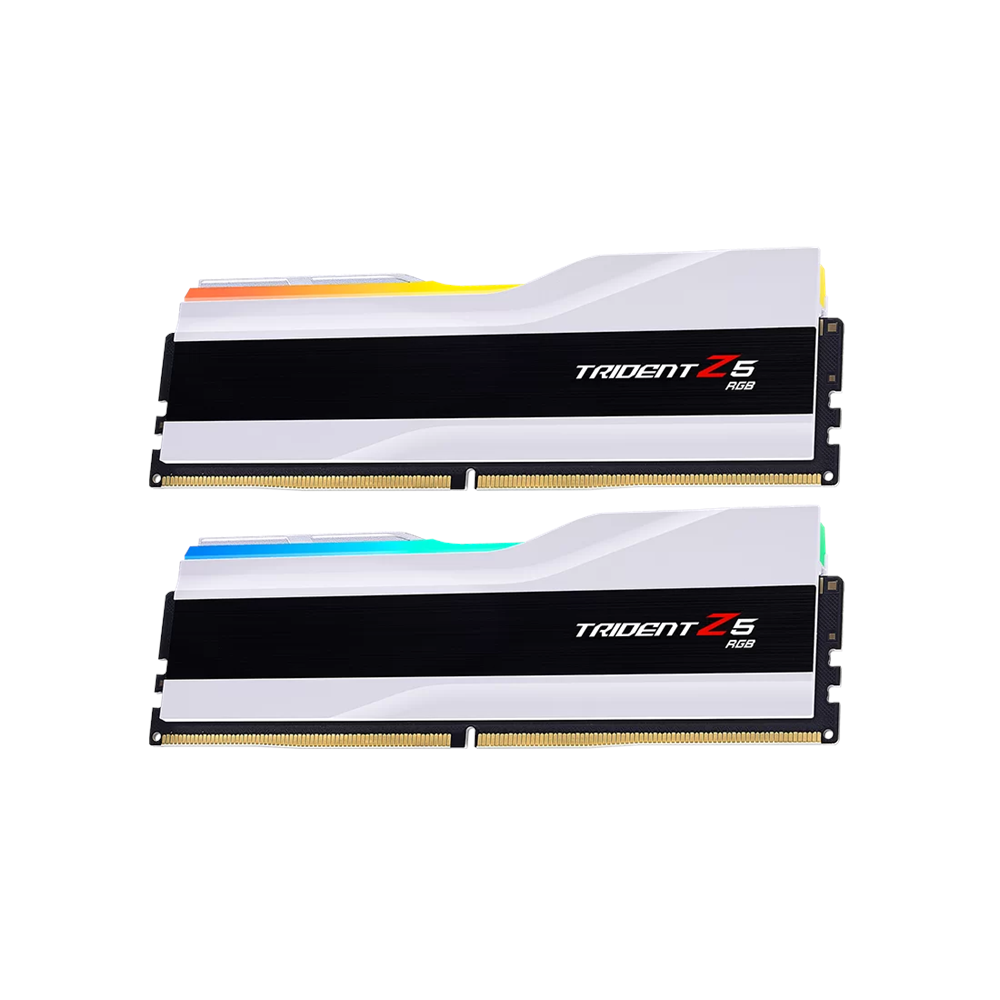 GSKILL 32GB (2X 16GB) DDR5 6000MHZ CL36 DUAL KIT RGB PC RAM TRIDENT Z5 F5-6000J3636F16GX2-TZ5RW BEYAZ