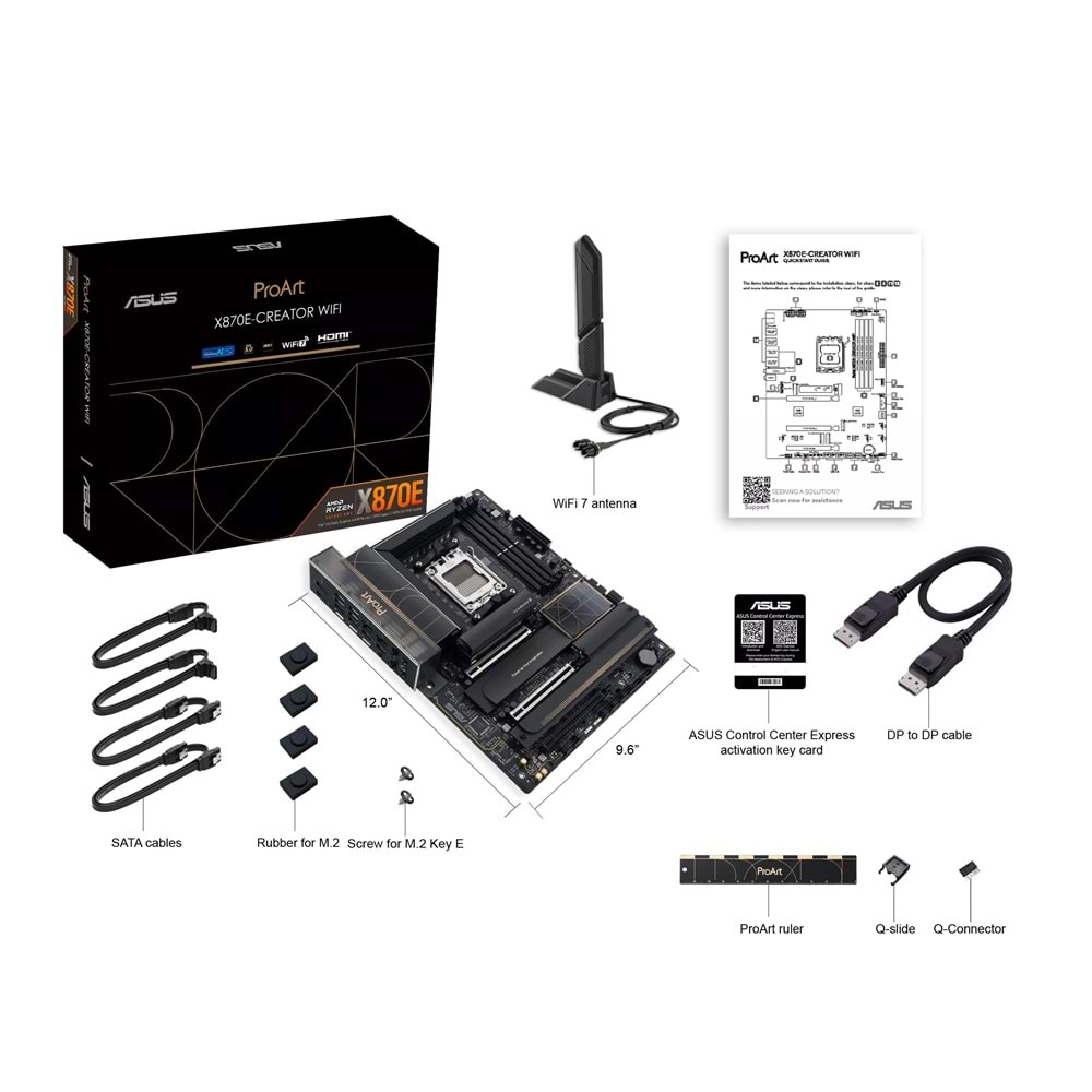 ASUS PROART X870E CREATOR WIFI-7 DDR5 HDMI DP PCIE 5.0 AM5 ATX