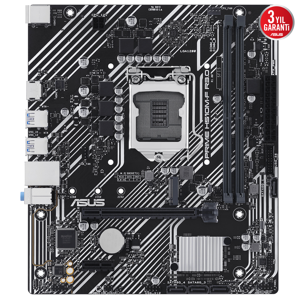 ASUS PRIME H510M-F R3.0 CSM DDR4 HDMI PCIE 3.0 1200p v2