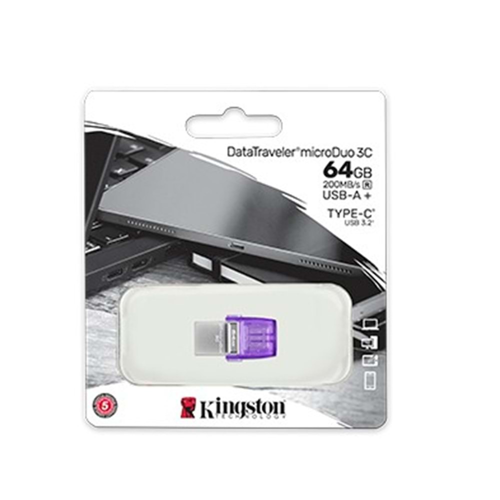 KINGSTON 256GB TypeC microDUO 3.0 Usb Bellek DTDUO3CG3/256GB