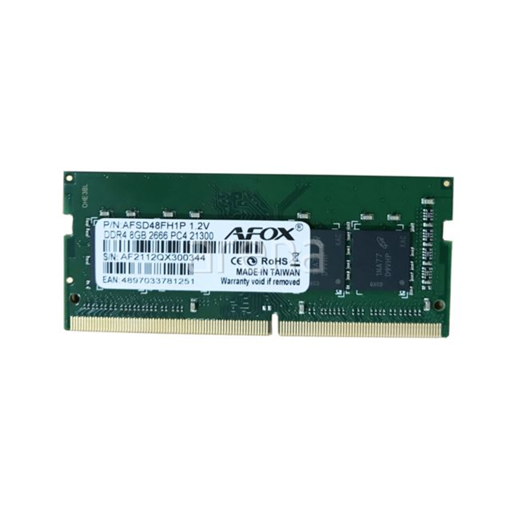 AFOX 8GB DDR4 2666MHZ CL19 NOTEBOOK RAM / VALUE AFSD48FH1P