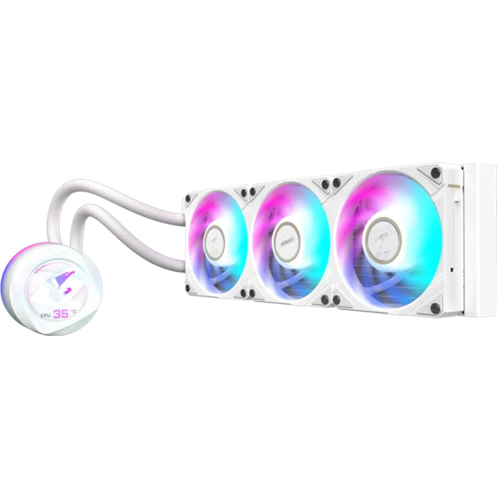 GIGABYTE 360MM LCD AORUS WATERFORCE X II 360 ICE ARGB AM5-1851p Sıvı Soğutmalı İşlemci Fanı Beyaz