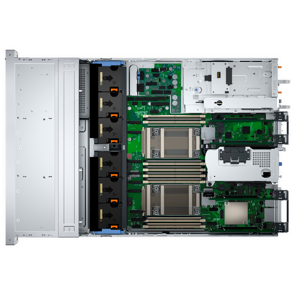 DELL POWEREDGE R760XS SPL2 SILVER 4510-64GB DDR5 RDIMM-480GB+4X1.92TB SSD-2x1100w Rack Sunucu