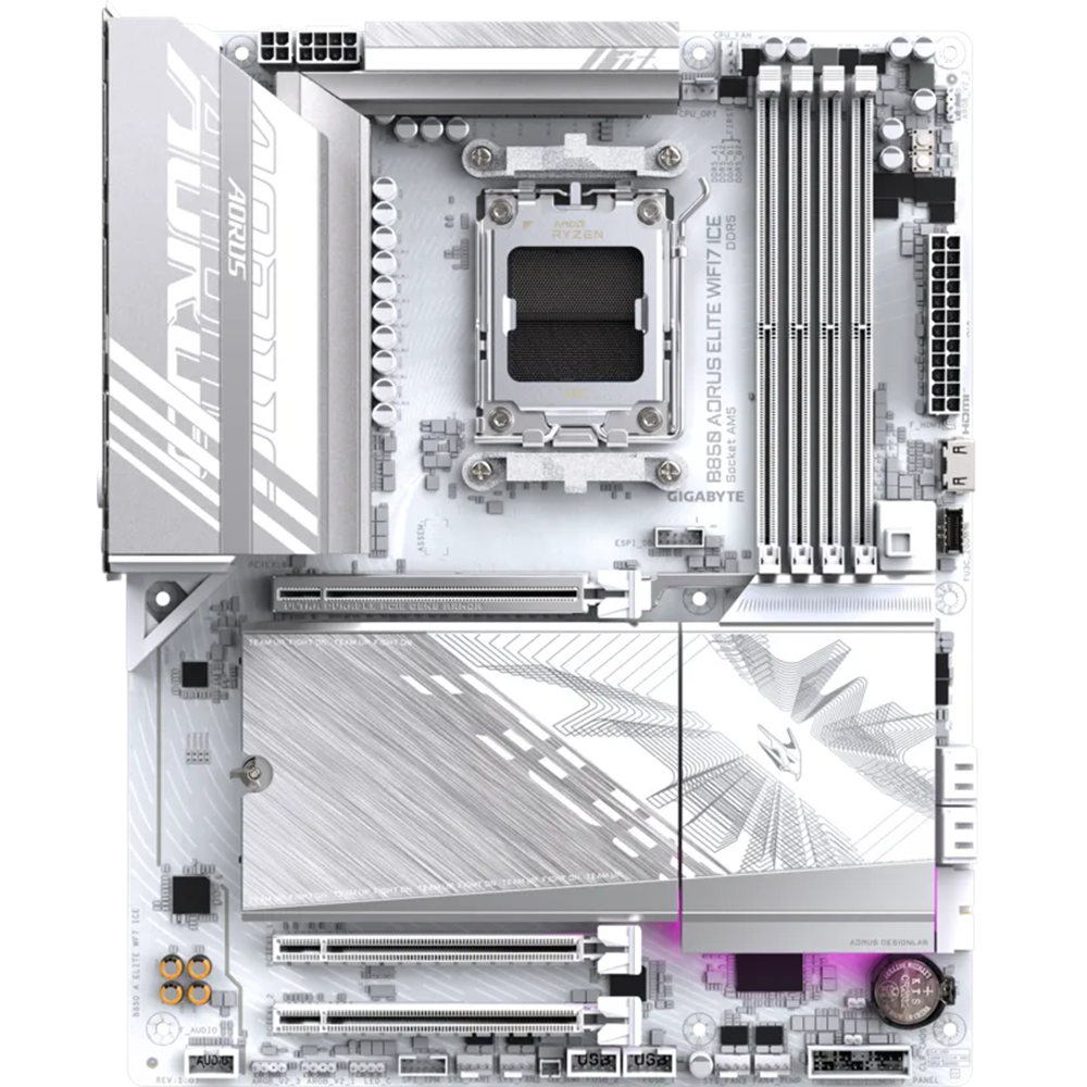 GIGABYTE B850 AORUS ELITE WIFI7 ICE DDR5 HDMI-DP TYPEC PCIE 5.0 AM5 ATX BEYAZ