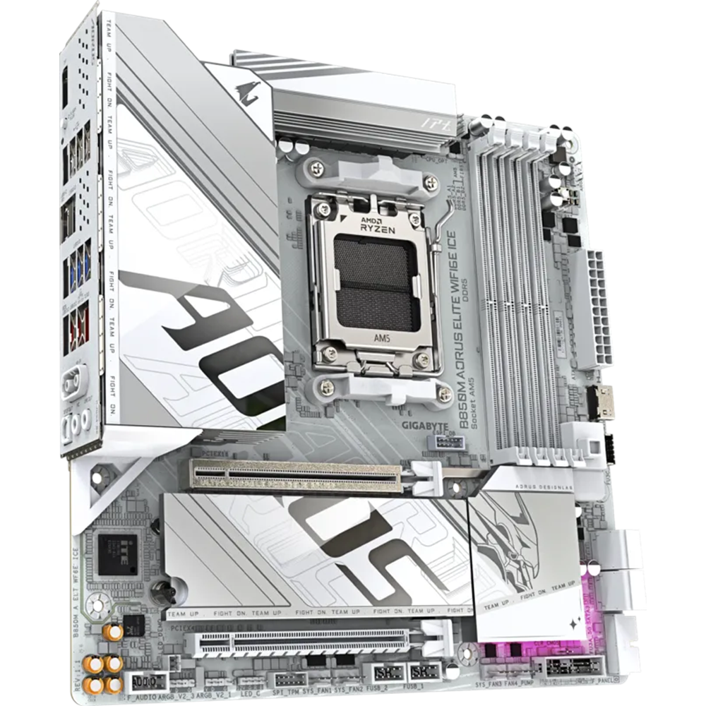 GIGABYTE B850M AORUS ELITE WIFI6E ICE WIFI6E DDR5 HDMI-DP PCIE 5.0 AM5 mATX BEYAZ