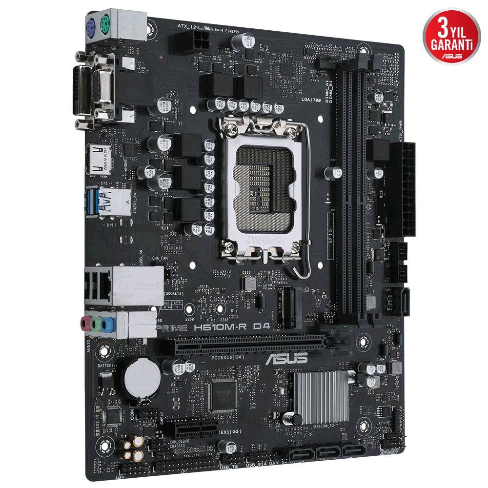 ASUS PRIME H610M-R D4-SI DDR4 DVI-HDMI PCIE 4.0 1700p mATX