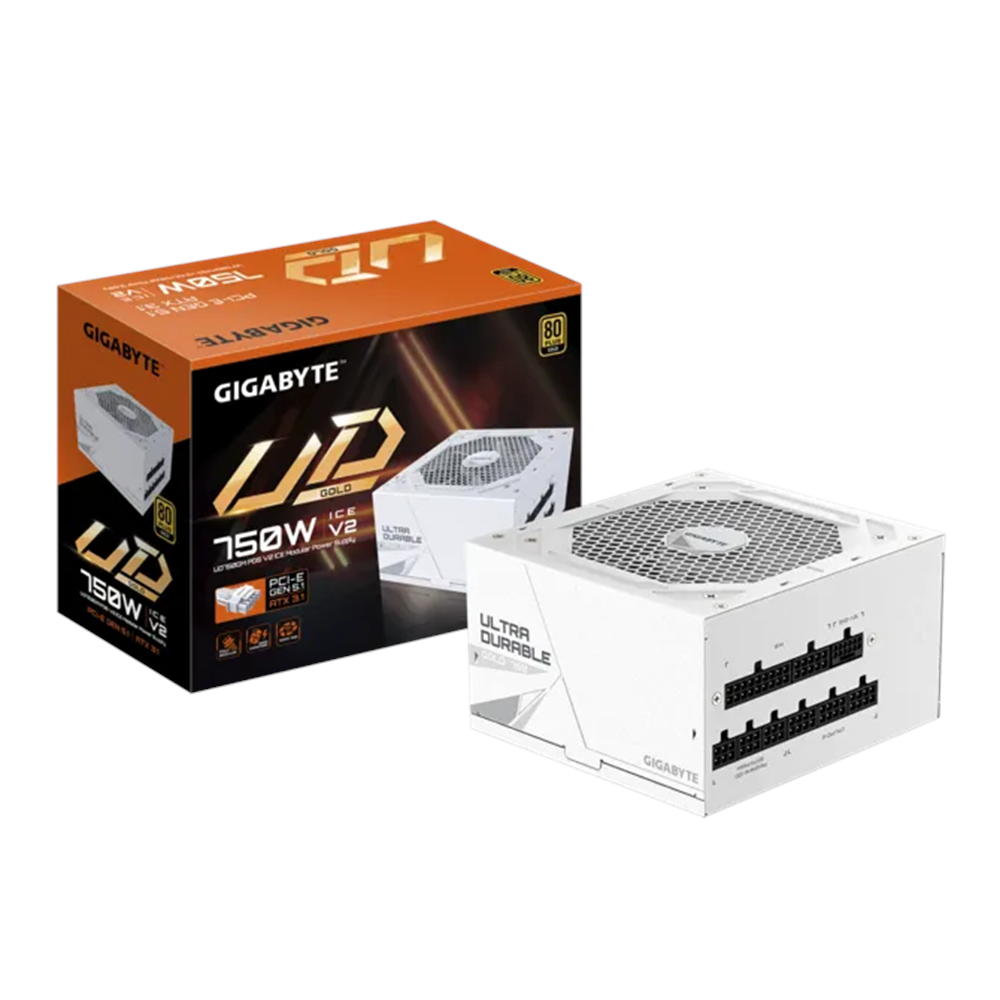 GIGABYTE 750W 80+ GOLD GP-UD750GM PG5 ICE Tam Modüler Power Supply