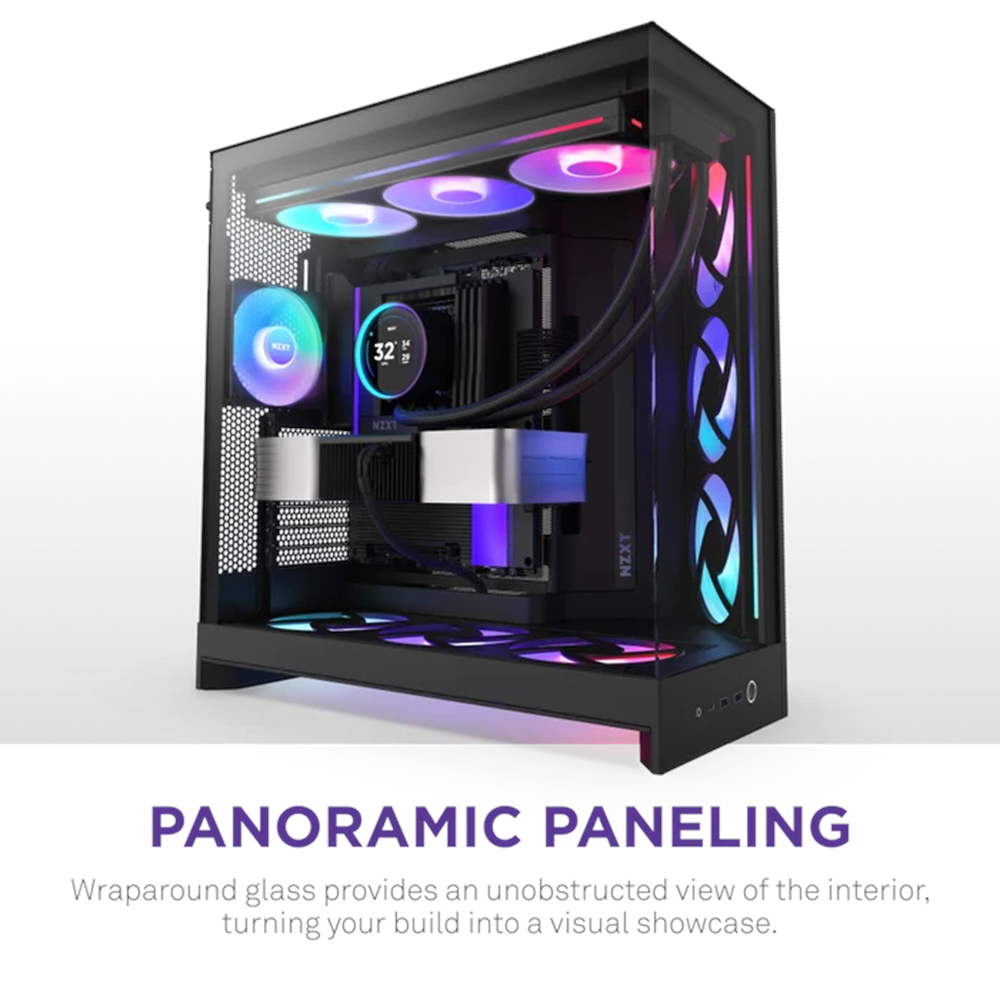 NZXT H9 FLOW RGB 2025 CM-H92FB-P1 Dual-Chamber EATX PC Kasası