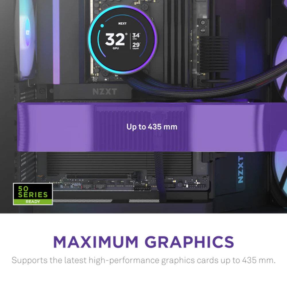 NZXT H9 FLOW RGB 2025 CM-H92FB-R1 Dual Chamber Gaming EATX PC Kasası