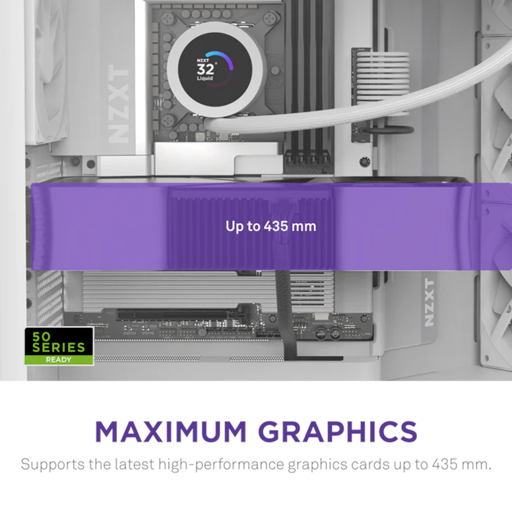 NZXT H9 FLOW 2025 CM-H92FW-01 Gaming Mid-Tower PC Kasası Beyaz