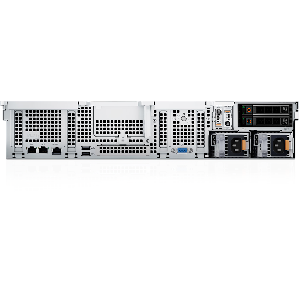 DELL R760XS PER760XS FLEX2 GOLD 2X5418Y-128GB (4X32GB) DDR5 RDIMM- 2X480GB SSD-2x1100w H755 57414 Dual 2U Rack Sunucu