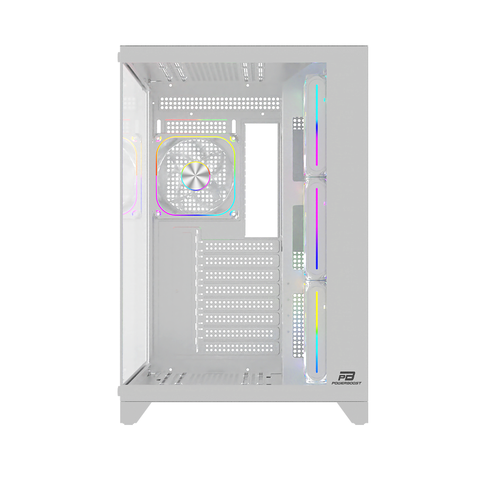 POWERBOOST 750W 80+ BRONZE PB-C9025W 4-ARGB Fanlı Gaming Mid-Tower PC Kasası Beyaz