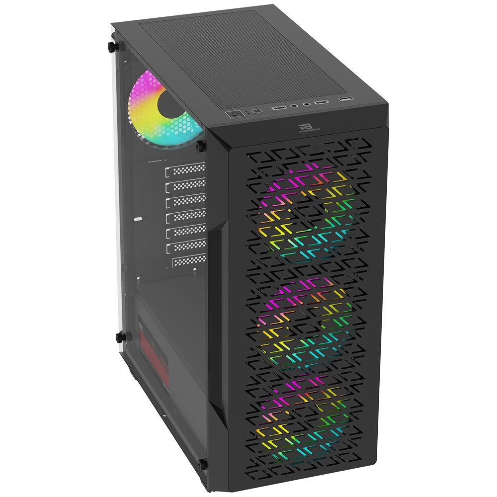 POWERBOOST 650W 80+ BRONZE PB-P801AB 4-RGB Fanlı Gaming Mid-Tower PC Kasası