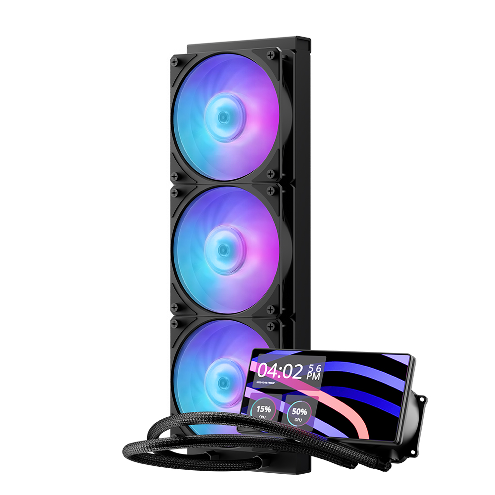 COOLERMASTER 360MM LCD MasterLiquid Core 360 MLW-D36M-A24PA-L1 ARGB AM5-1851p Sıvı Soğutmalı İşlemci Fanı 