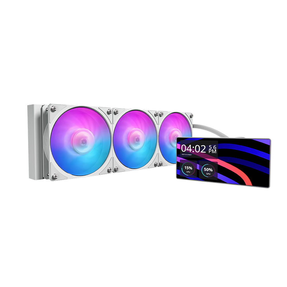 COOLERMASTER 360MM LCD MASTERLIQUID CORE MLW-D36M-A24PA-LW ARGB AM5-1851p Sıvı Soğutmalı İşlemci Fanı Beyaz