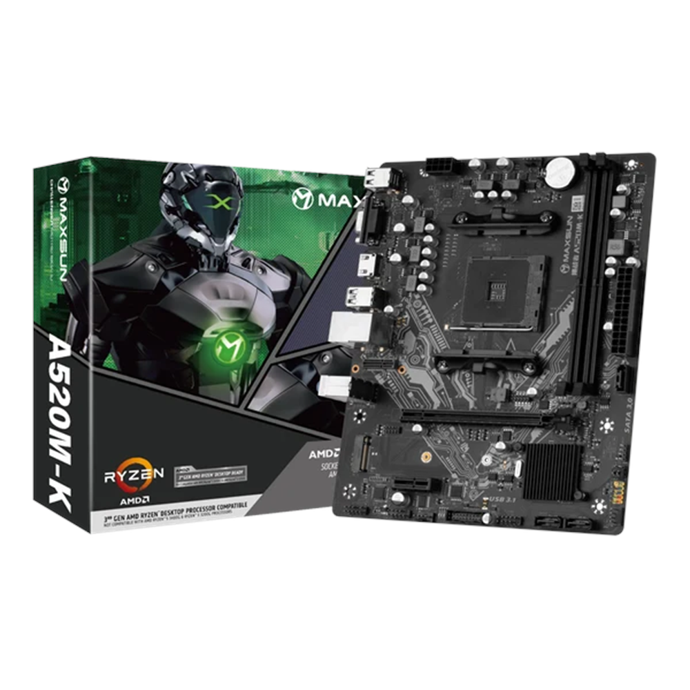 MAXUN CHALLANGER A520M-K DDR4 HDMI PCIE 3.0 AM4 mATX