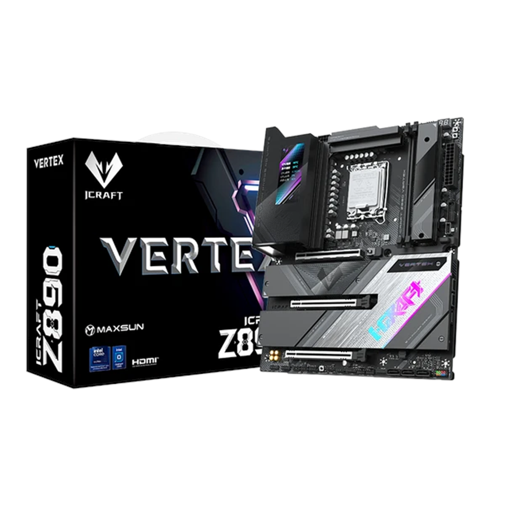 MAXUN iCRAFT Z890 VERTEX WIFI7 DDR5 HDMI-DP PCIE 5.0 1851p ATX