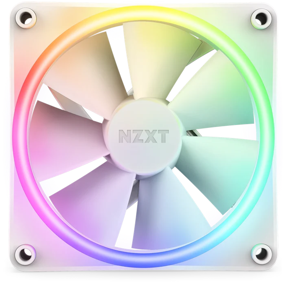 NZXT 140MM RF-D14SF-W1 F140 RGB Duo Single Kasa Fanı Beyaz